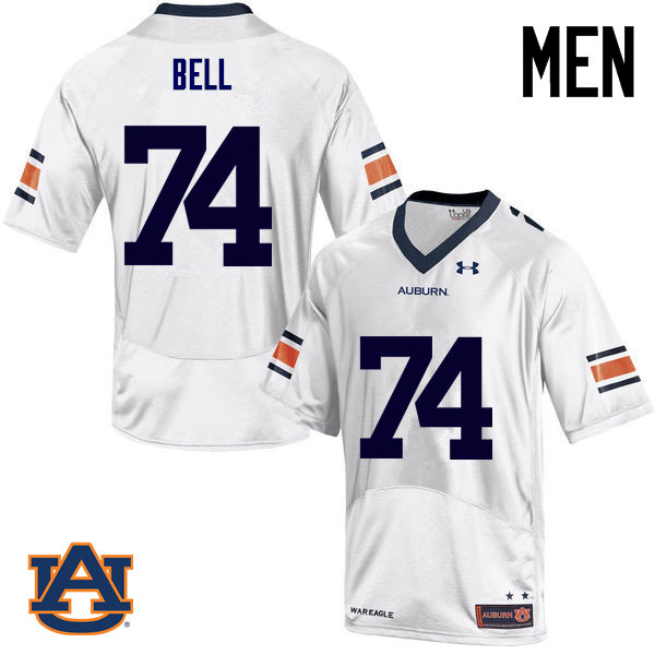 Men Auburn Tigers #74 Wilson Bell College Football Jerseys Sale-White